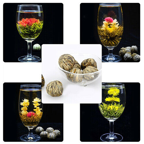 4 Balls Flower Tea Different Handmade Blooming Healthy Green for Family