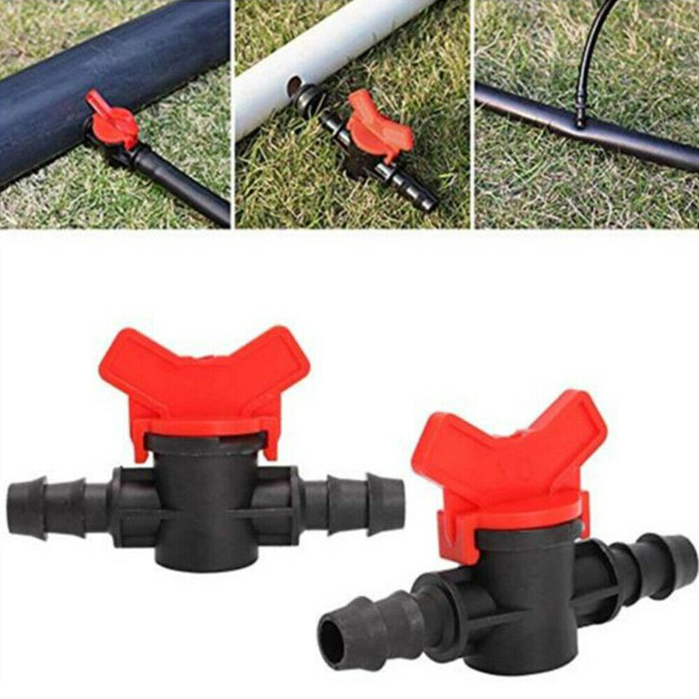 16mm Joints PE Pipe Water Switch Ball Valve Irrigation Hose Nut Lock Connector