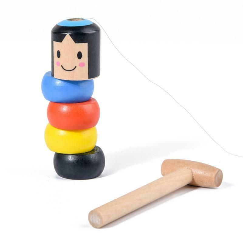 Funny Immortal Daruma Unbreakable Wooden Man Stage Tricks Toys Gifts for Kids