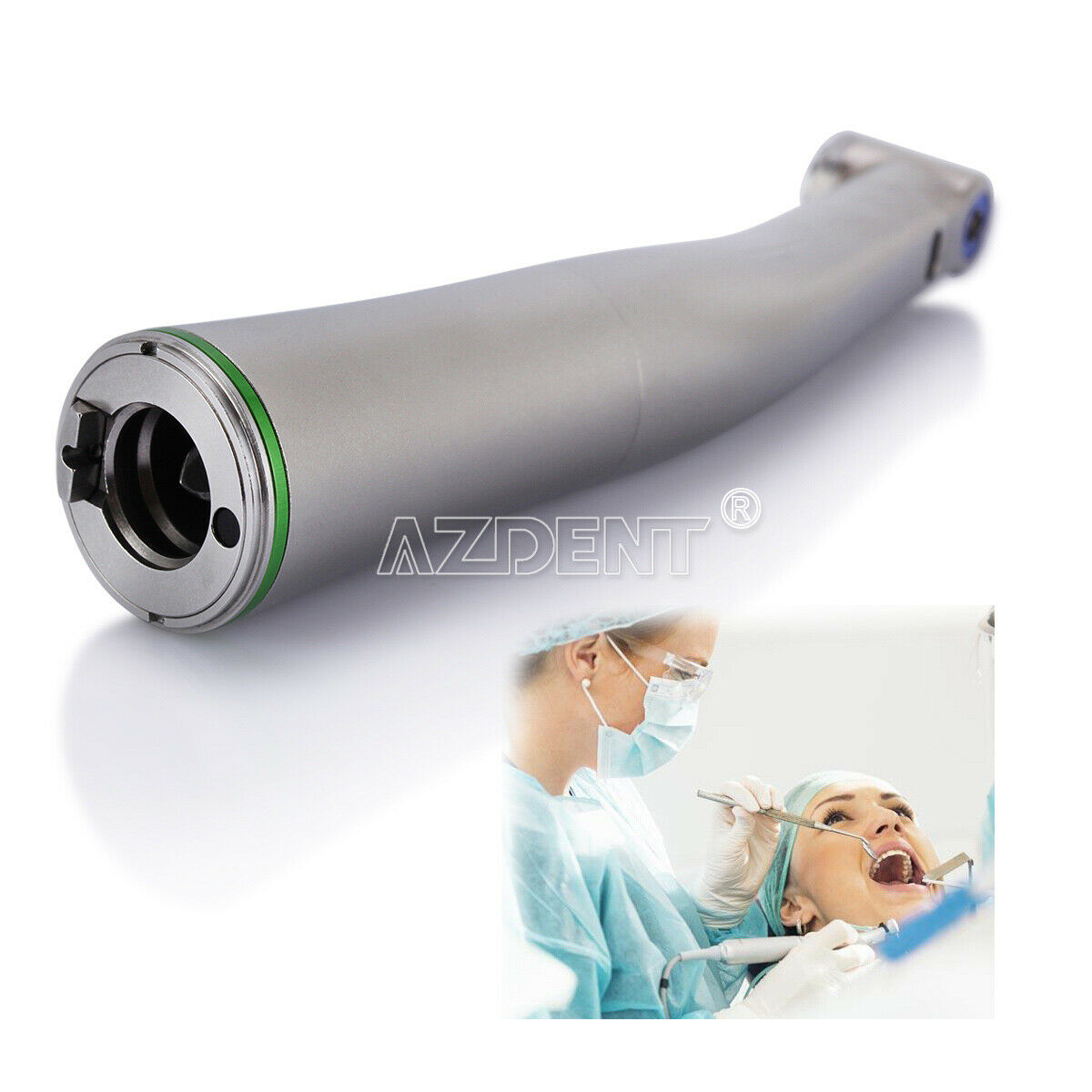 Dental 20:1 LED Fiber Optic Contra Angle Push Button Low Speed Handpiece
