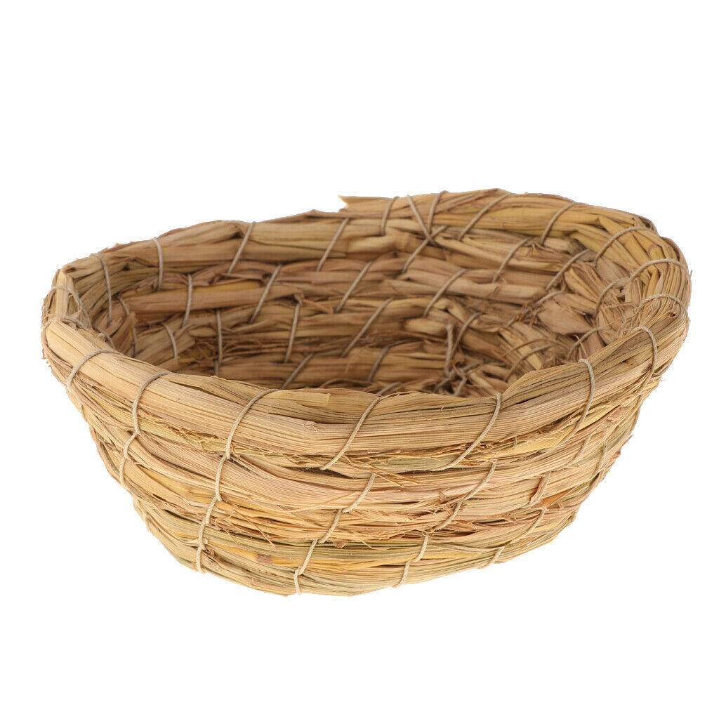 Woven Grass Bird Nest Cage Birdhouse/Bed Small House for Parrot Pigeon etc