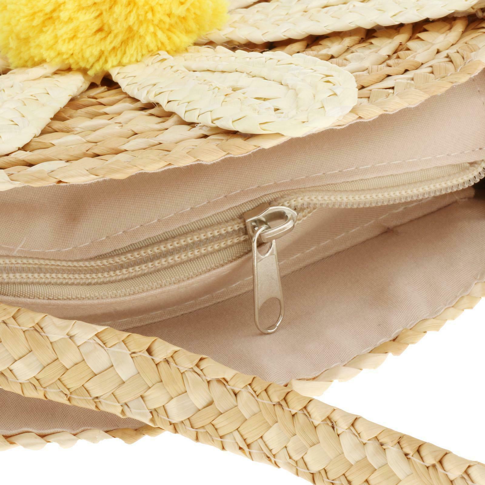 Kids Children Straw Messenger Bag Shoulder Bag