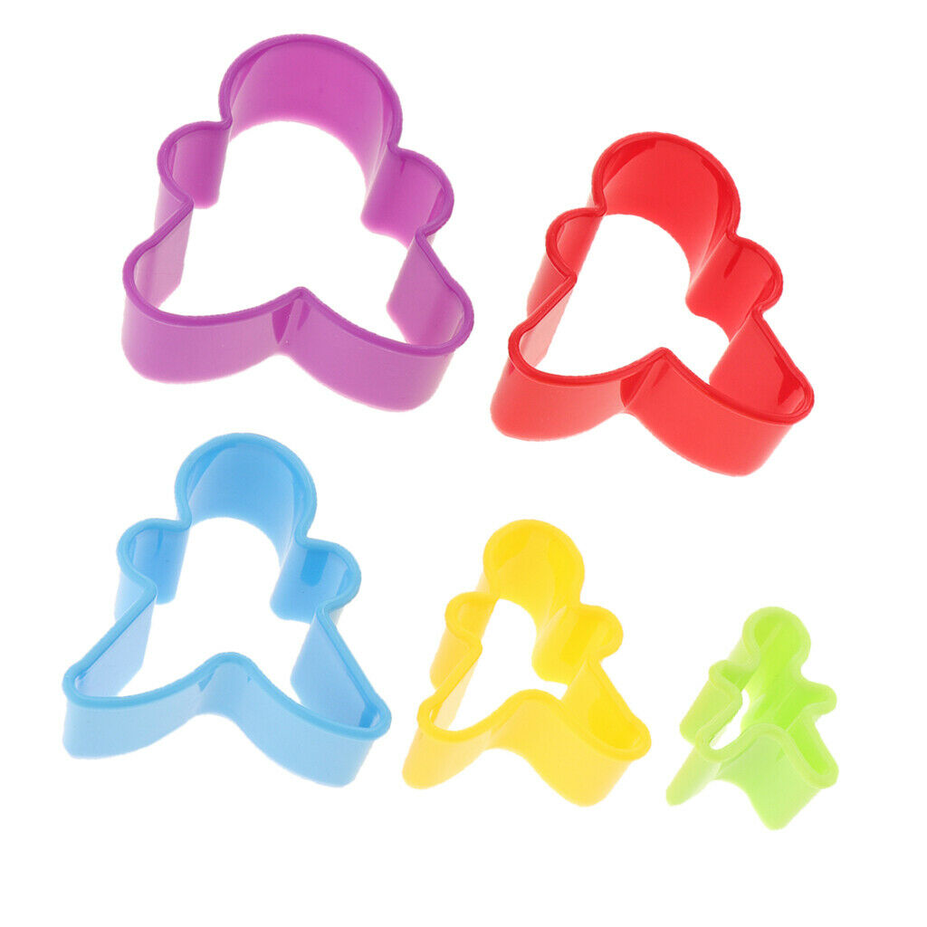 Gingerbread Man Cookie Cutters 5 Piece Random Colors Plastic Kitchenware