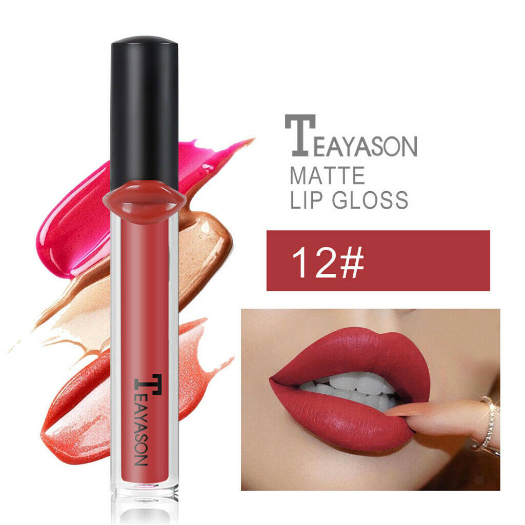 Natural Moisturizing Makeup Lip Gloss Waterproof Long Lasting Lip Tint Color 12