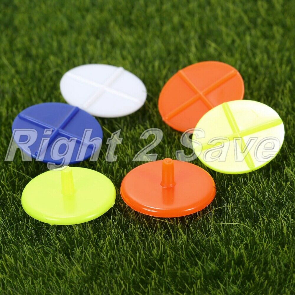 100Pcs Round Cross Golf Ball Markers Golf Club Position Training Marker Aid