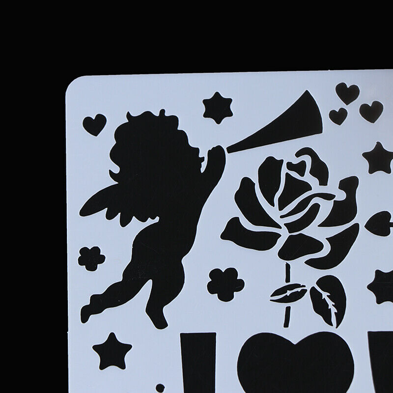5Pcs Children DIY Cutout Painting Template Hand Account Album Theme Lace .l8