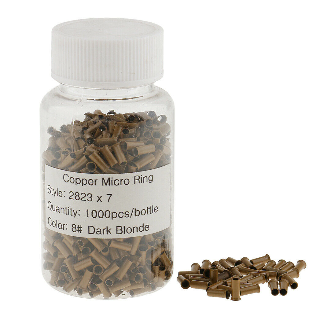 1000 Pcs Copper Micro Ring Links Pipes Crimp Bead Hair Extension Tool