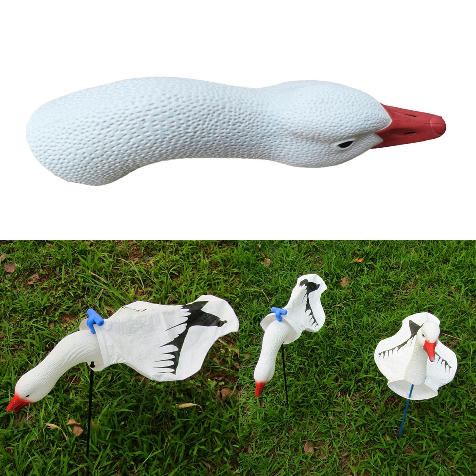 1x Realistic Outdoors Hunting Gear Goose Head Decoys Garden Decoration