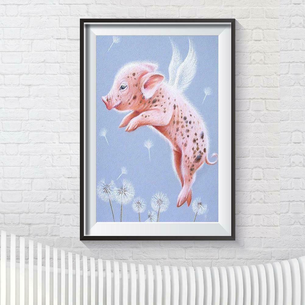 5D DIY Full Drill Diamond Painting Pig Embroidery Mosaic Craft Kits Home Decor