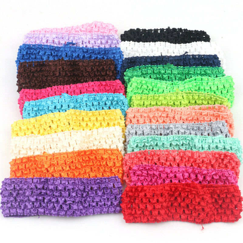 10x 1.5inch Crochet Tube Top Tutu Elastic Waistband Headband Hair band 、 IAFFDD