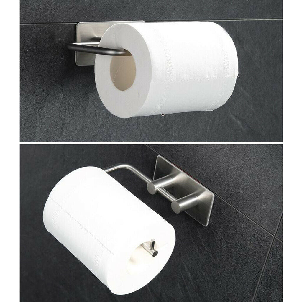Adhesive Stainless Steel Tissue Paper Holder Towel Rack Towel Bar 14.5cm