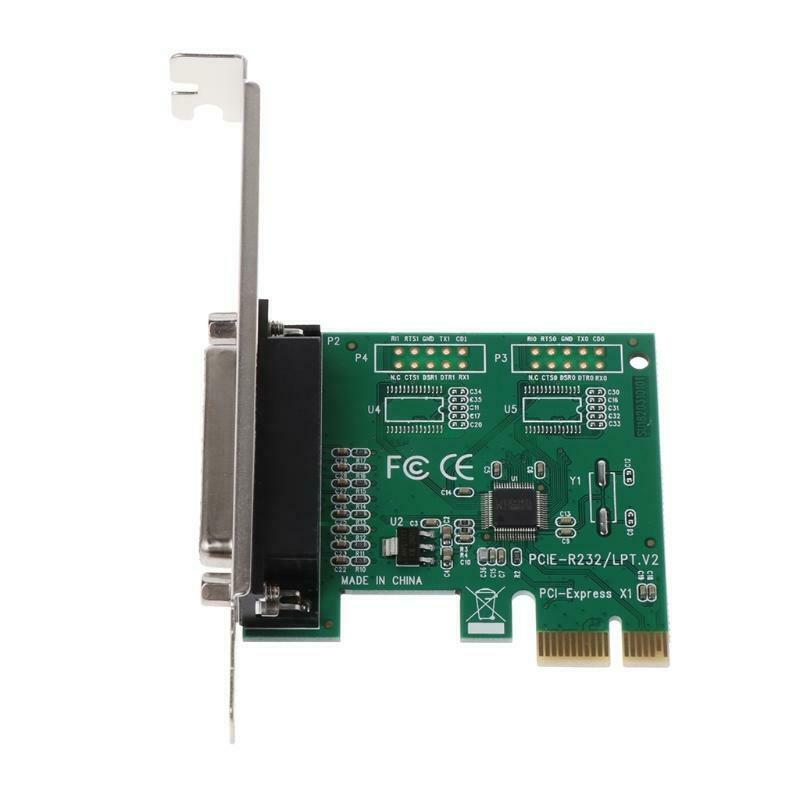 Parallel Port DB25 25Pin LPT Printer to PCI-E Express Card Converter Adapter 1pc