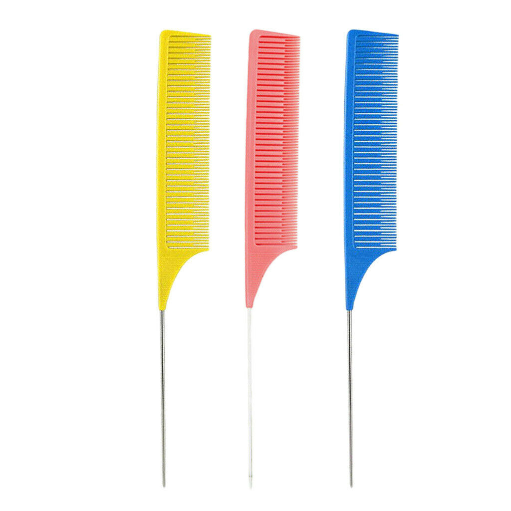 3 Pieces One-way Weaving Highlighting Foiling Hair Combs Dyeing Hair Comb