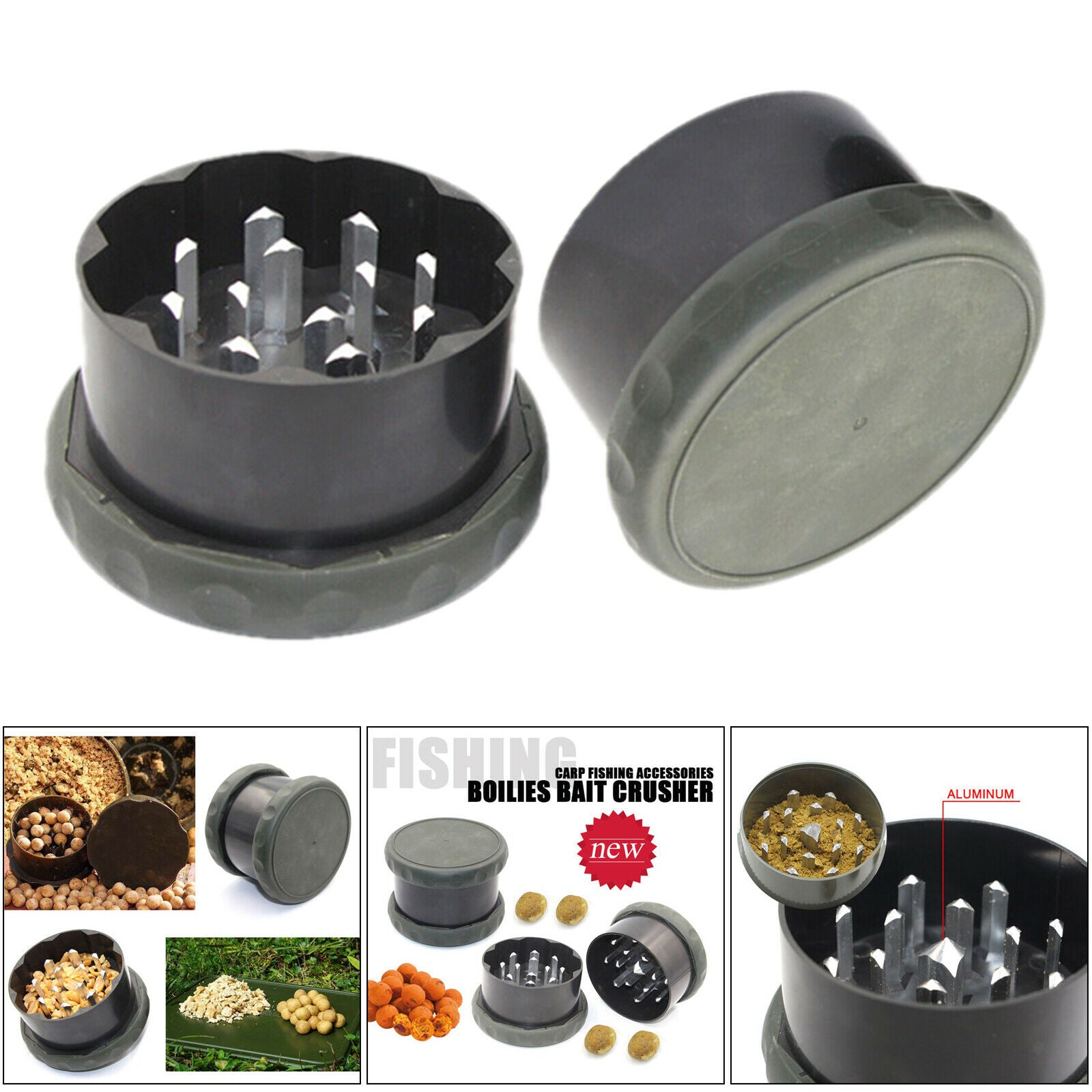 Durable Boilie Baits Crusher Grinder Boilies Bait Grind Box Fishing Tackles