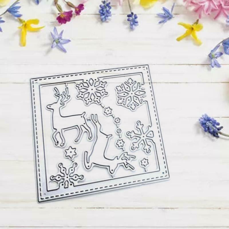 Snowflake Elk Box Carbon Steel Cutting Dies DIY Scrapbooking Photo Album Making