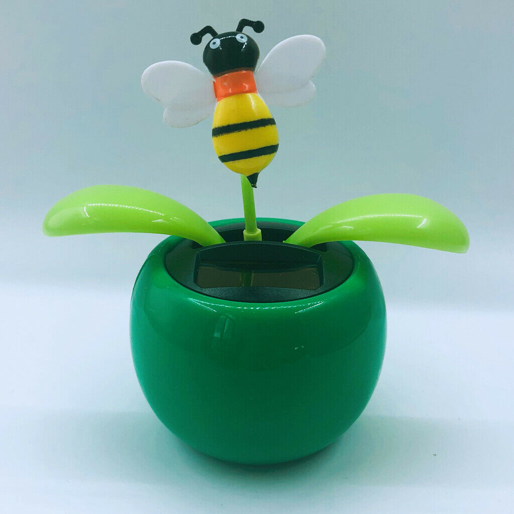 2pcs Solar Powered Dancing Toys in Colorful Pots,No Battery Shaking Bobbleheads