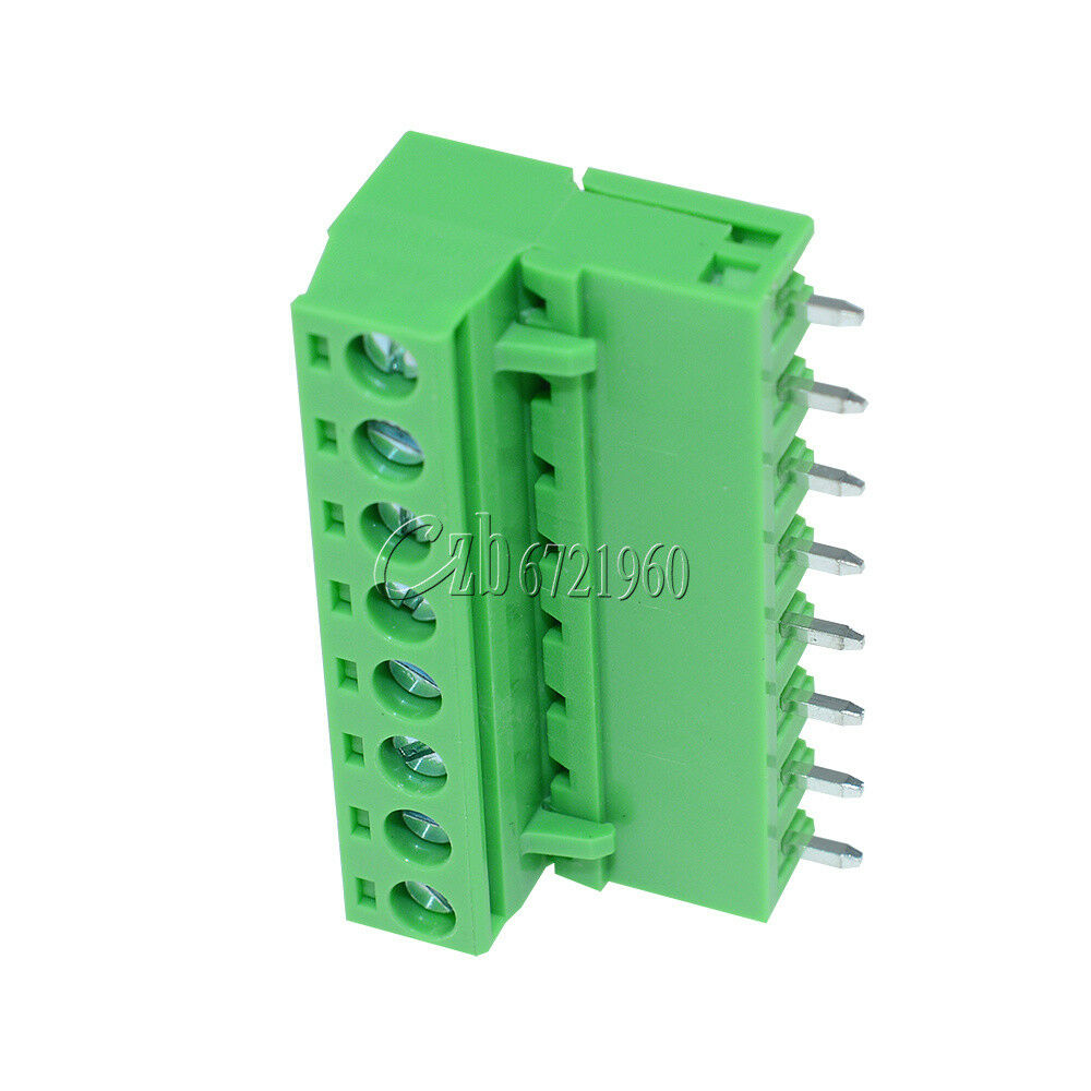 10sets 2EDG 8Pin Plug-in Screw Terminal Block Connector 5.08mm Pitch Right Angle