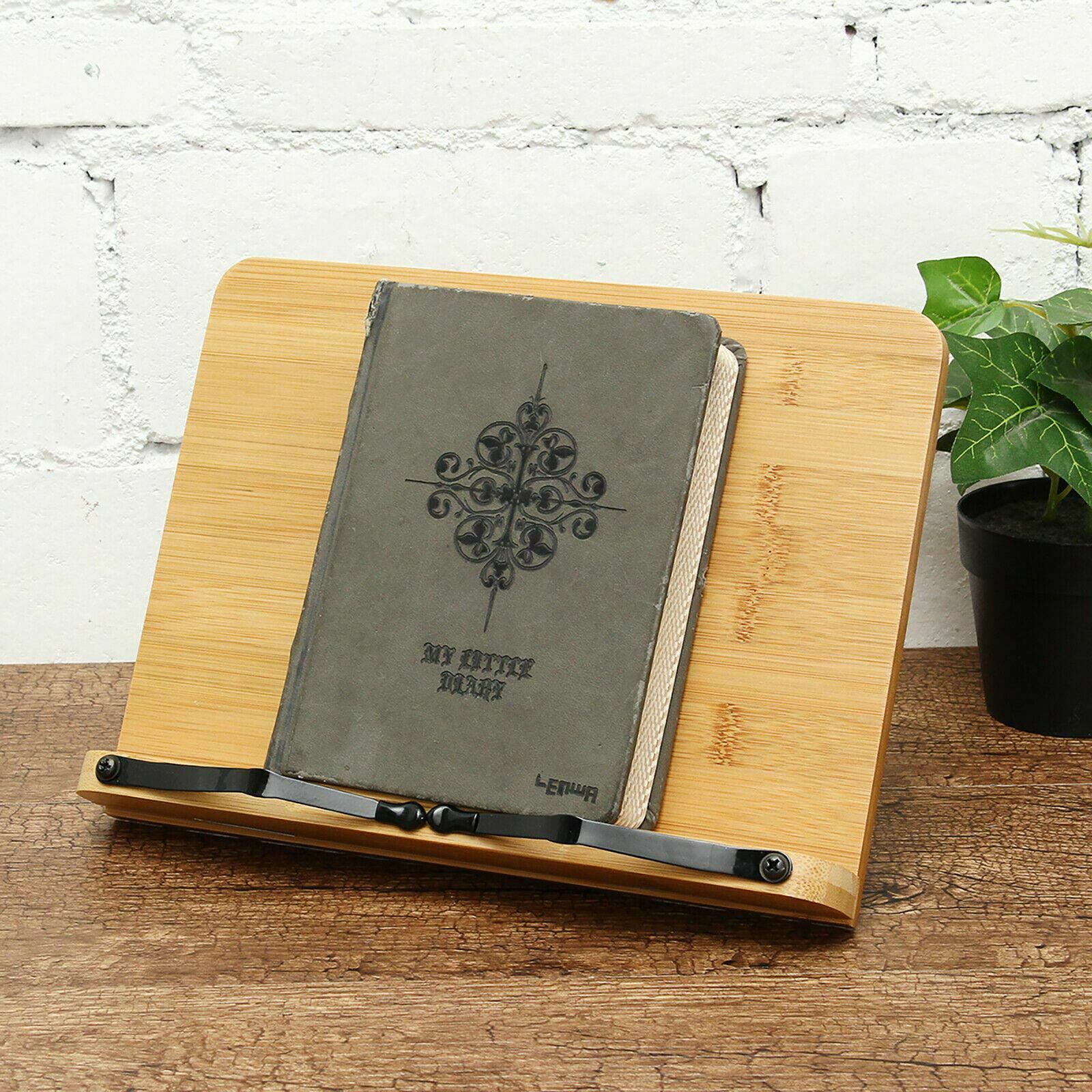 Adjustable Wooden Music Sheet Note Bible Cook Reading Book Foldable Holder Stand