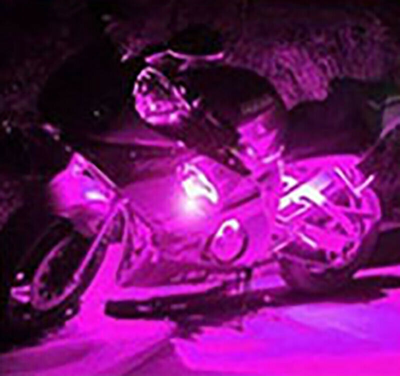 10pcs Small Pink LED Black DOME Motorcycle-Chopper-Bobber Turn Signal Lights