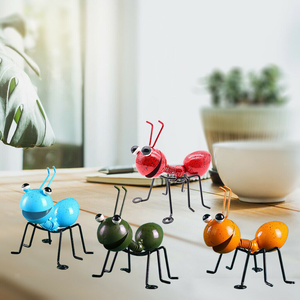 4PCS Ant Wall Decor Yard Fence Patio Hanging Ornaments Kid's Room Sculptures