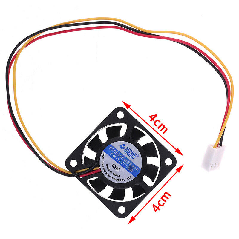 1Pc 4010 40MM 40*40*10 Cooling Fan 12V 0.8W 0.06A 3Pin Cooler Heatsink Min.l8