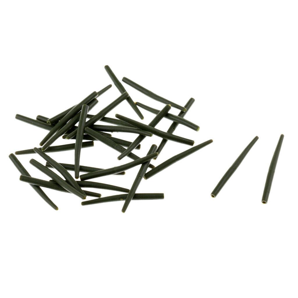 30Pcs Carp Fishing Terminal Tackle Hair Rig Cone Anti- Sleeve Tubing