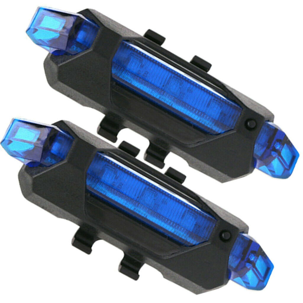 Lots 2 LED Rear Light Cycling High Brightness for within 4cm Seat Tube Blue
