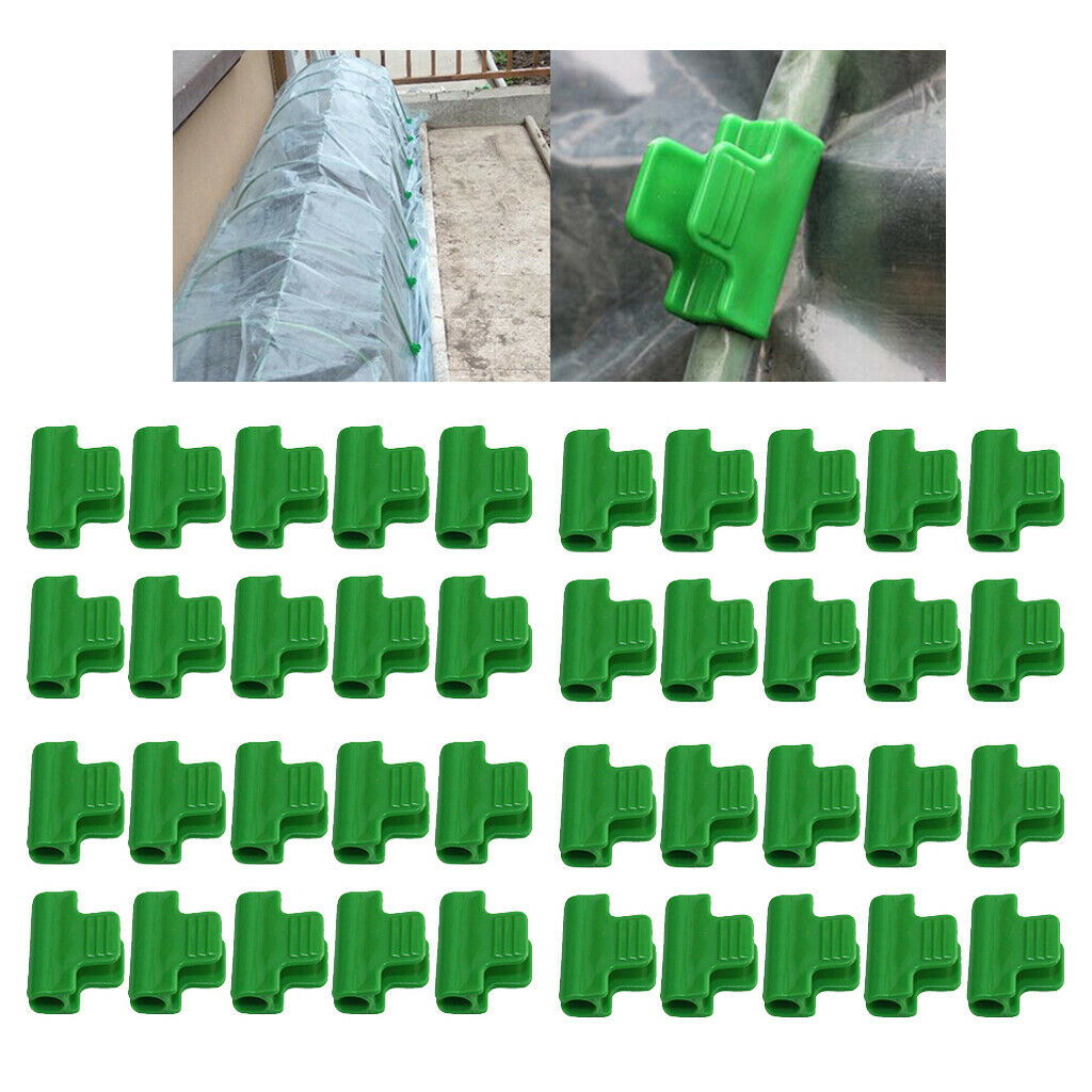 40pcs Durable Plastic Fixed Clips Greenhouse Film Clamps Plant Cover Clips