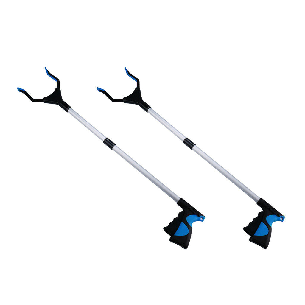 2pcs Folding Grabber Reacher Litter Picker Reach Tool Helping Hand 81cm