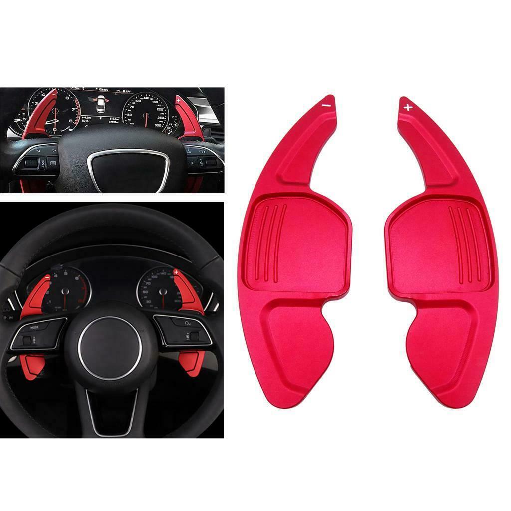 1Pairs Shift Paddle Shifter Extension fit for Audi A3 A4L A5 A6 A7 A8 S5 Q5 Red