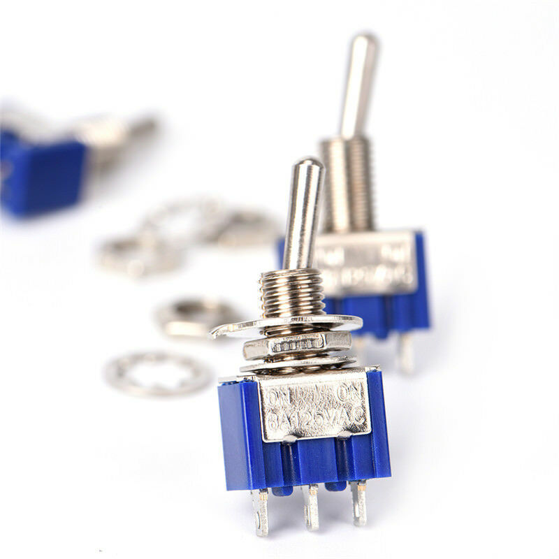 5Pcs Metal AC ON/OFF SPDT 2 Position Latching Toggle Durable SwitcYX.l8