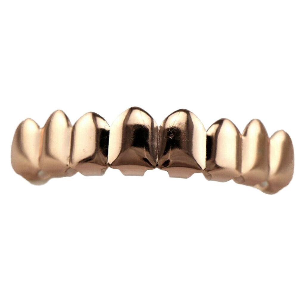6pc Hiphop 8 Top / Bottom Teeth Grills  Mouth Tooth Caps Party Jewelry