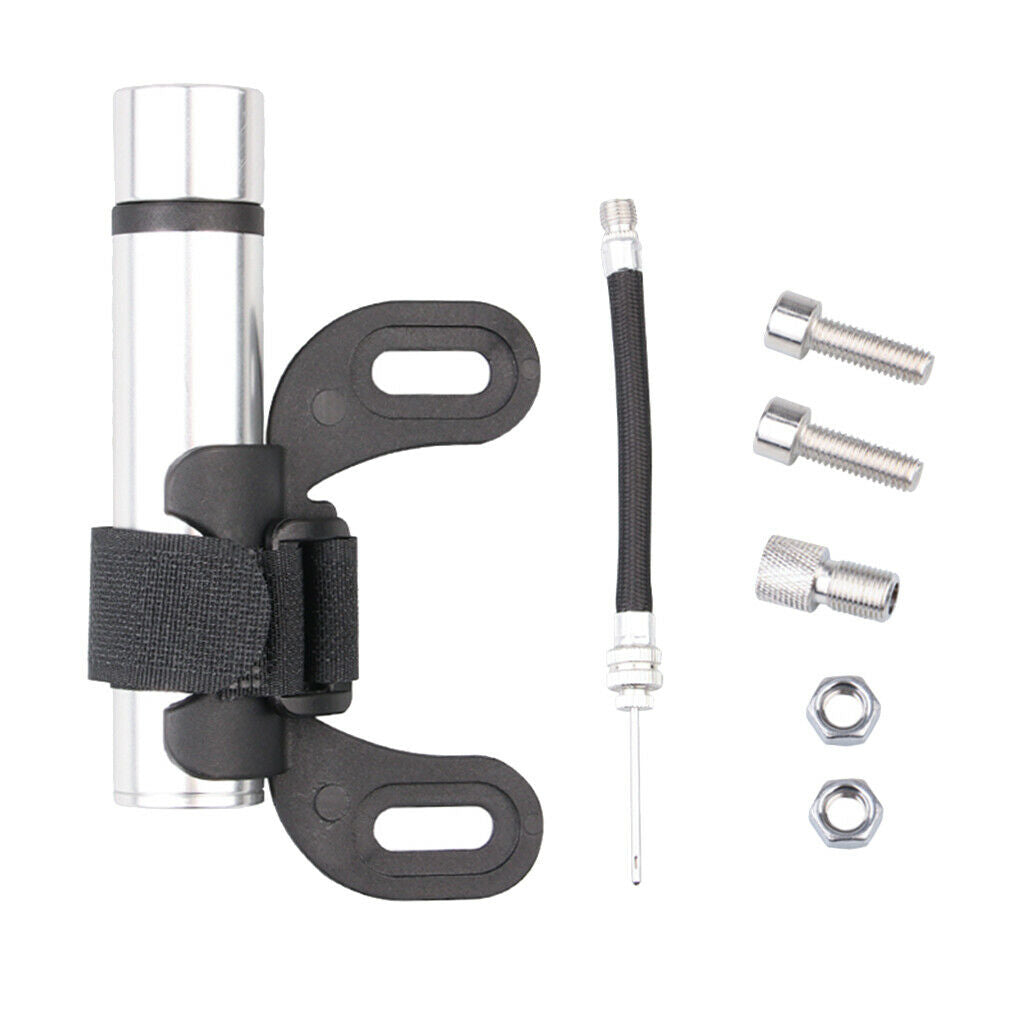 Bike Pump Fits Presta and Schrader - Mini Bicycle Tire Pump Inflator - Ball Pump
