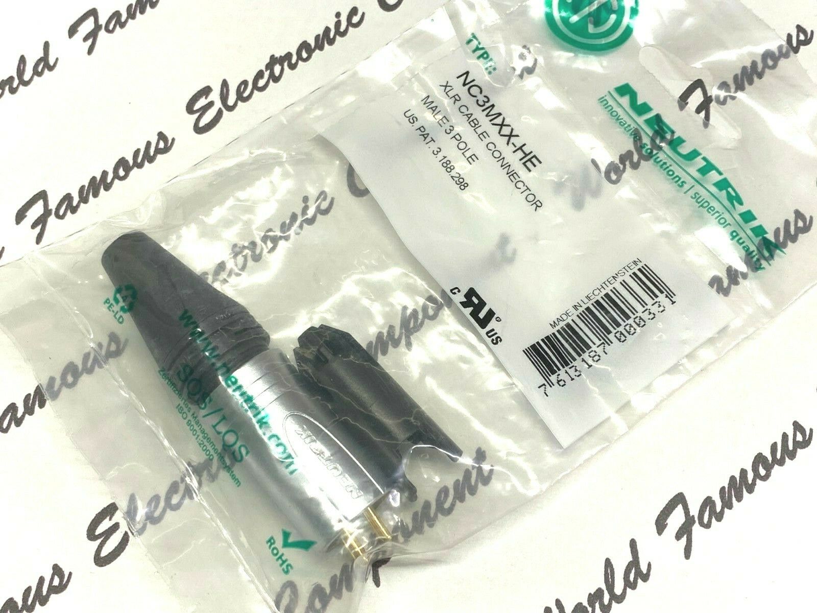 1pcs - Neutrik NC3MXX-HE XLR 3-Position Connector