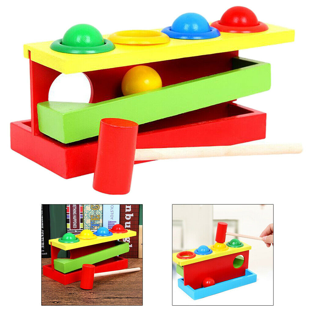 Toddler Multi-Colored Hammering Beat Ball Hand-eye Coordination Educational
