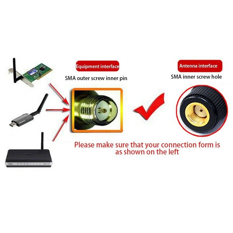 1 PCS 2.4G/5G WiFi Antenna SMA Internal Adapter for  RT-AX88U 8DBi Wireless LAN7