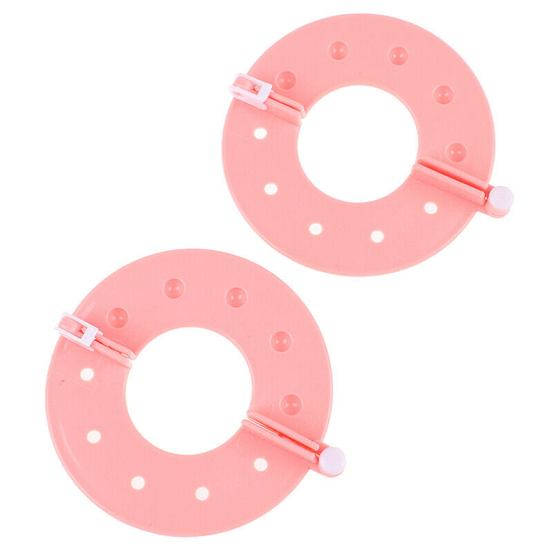 Wool Pom Maker Fluff Ball Weaver Needle Knitting Tool Plastic 8 Pcs(4 Pai.l8