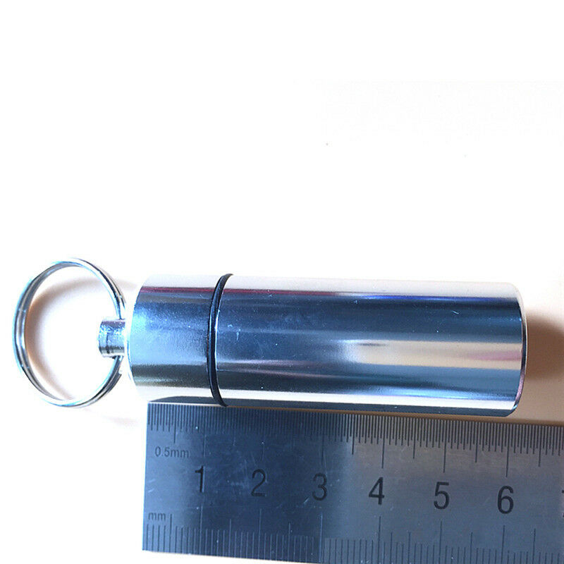 Waterproof Survival Match Pill Box Case Bottle Bait Holder Keychain ContaineDEAU