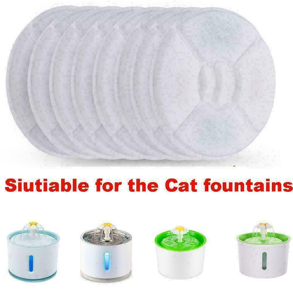 8x Replacement Filters Pet Fountain Cat Water Fountain Dog Water Dispenser
