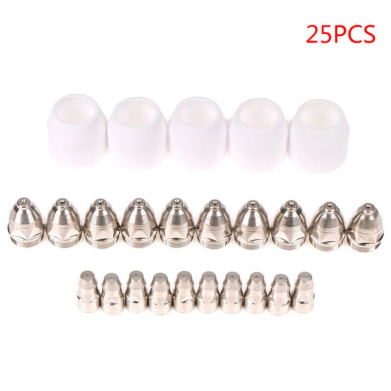 25Pcs p80 torch air plasma cutter cutting nozzle tips 1.1+ electrode  NV SJ