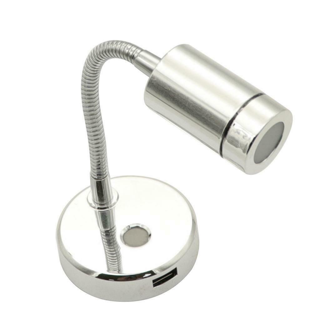 Boat Yacht Reading Lights Map Lights USB Phone Charger, Camper Bedside Wall Lamp