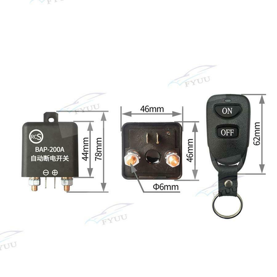 12v Car Battery Disconnect Cut Off Isolator Master Switches 2 Pcs remote control