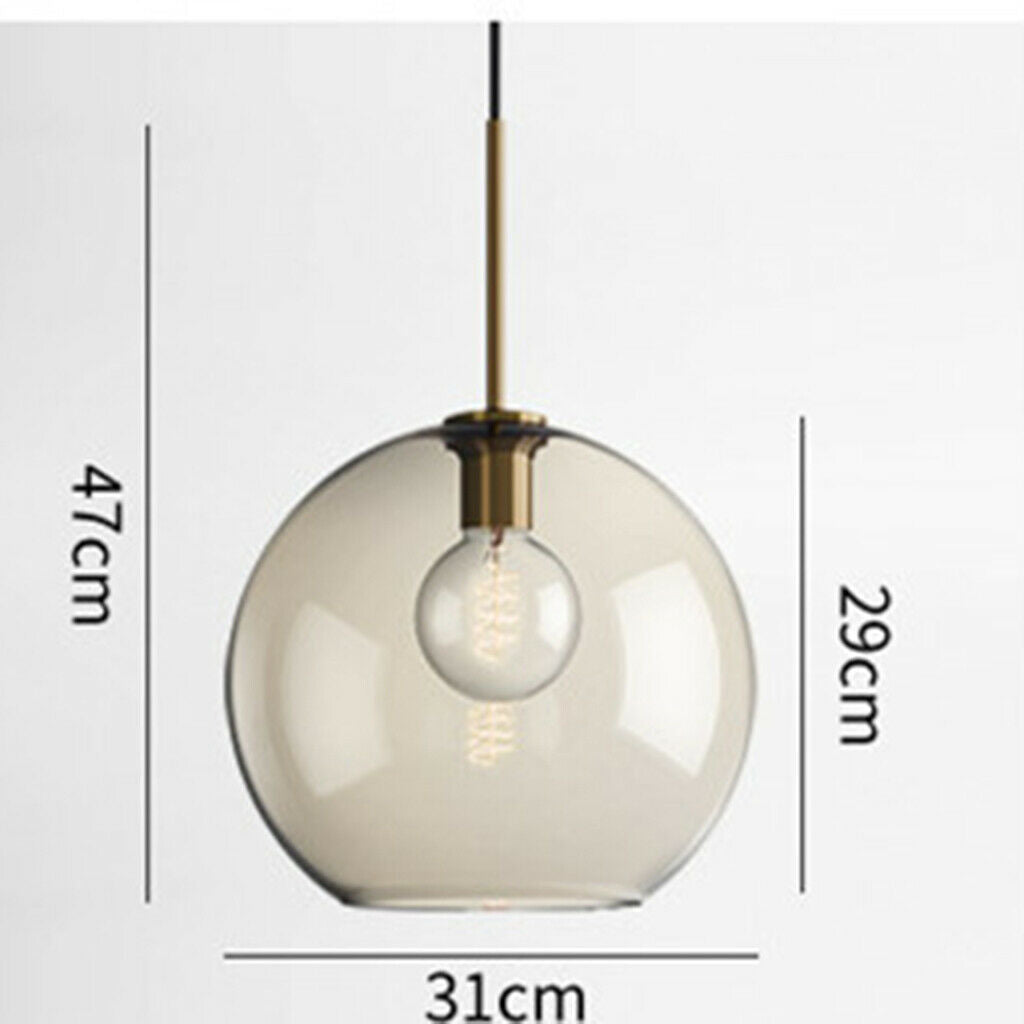Glass Ceiling Pendant Light Club Lighting for Kitchen Island 31x47cm