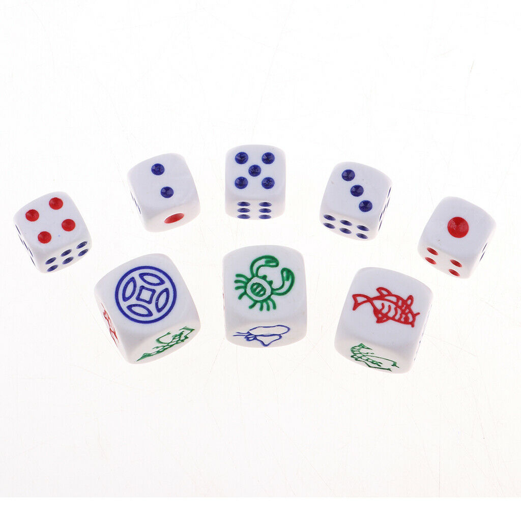 Sic Bo Fish-Crab-Prawn Gambling Dice Game Set Travel Party Toys Supplies