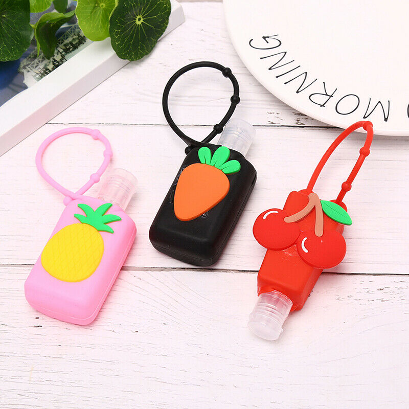 30ML Portable Fruits Silicone Empty Bottle Travel Liquid Refillable with Hol XC