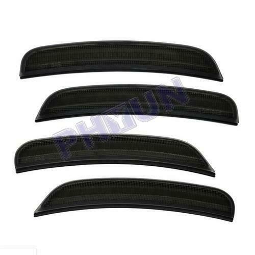 4Pcs LED Side Marker Lights Front Rear Lamps Smoked For Dodge Charger 2015-2018