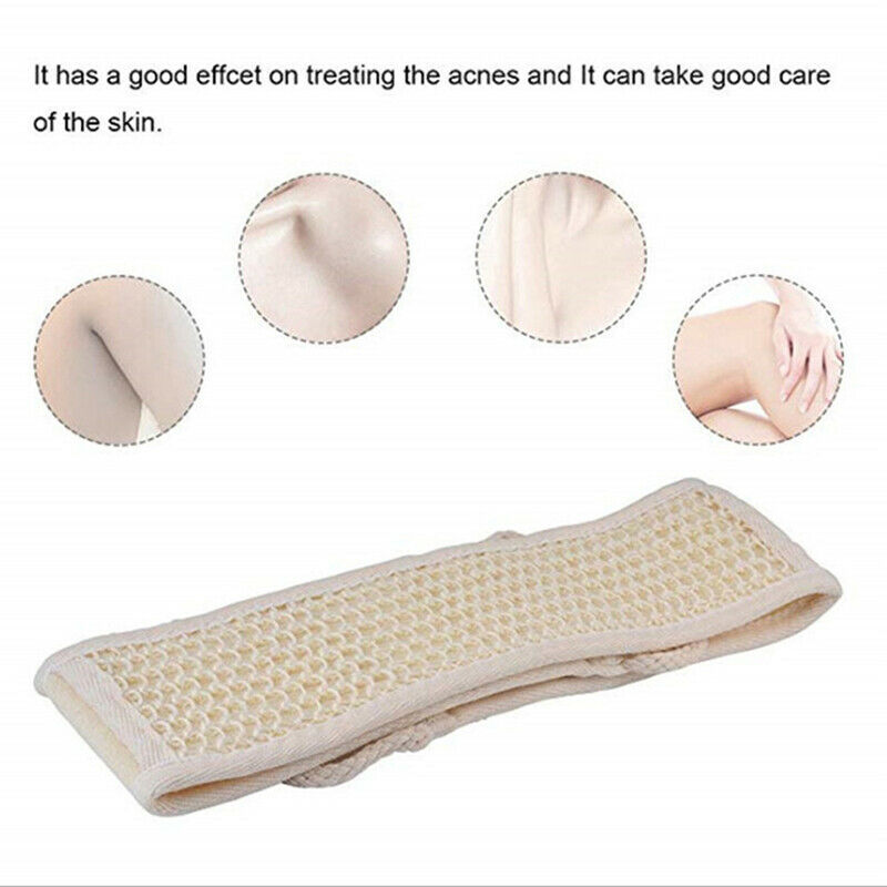 Long Back Towel Rubbing Bath Brush Double Sided Exfoliating Scrubber Skin.l8