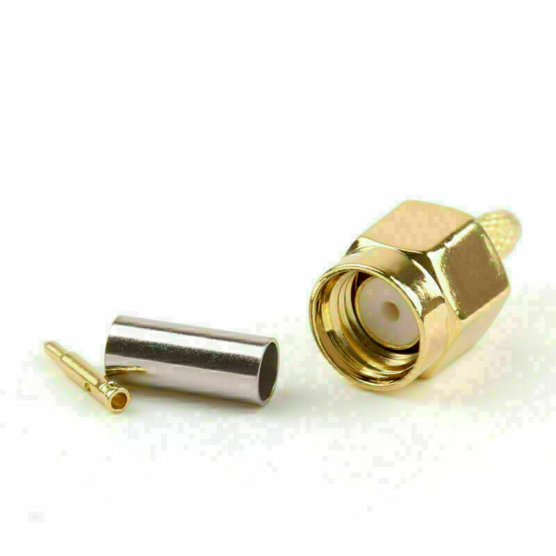 10Pcs Connector SMA Male Crimp RG174 RG316 LMR100 Cable StraightCN