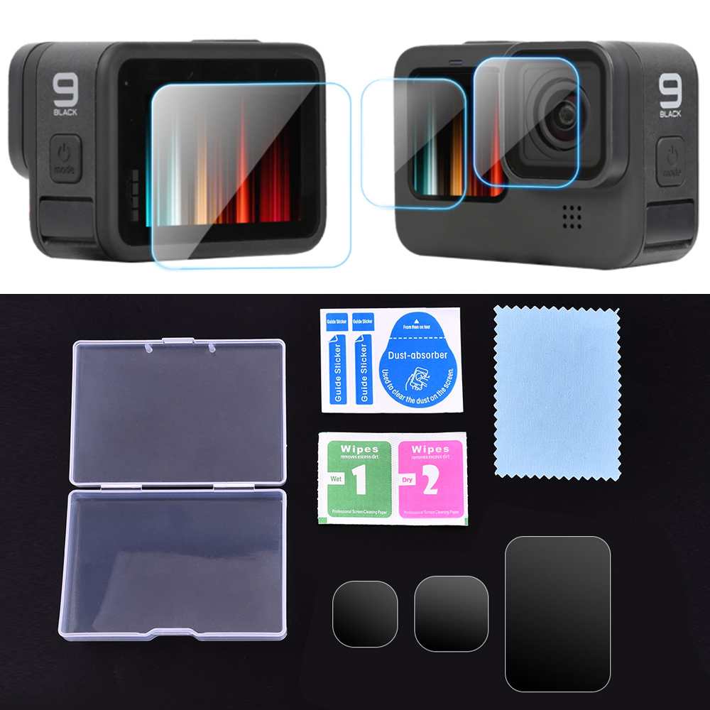 For GoPro Hero 9 Black Camera 9H Tempered Glass Film Screen Protector Lens Set ~
