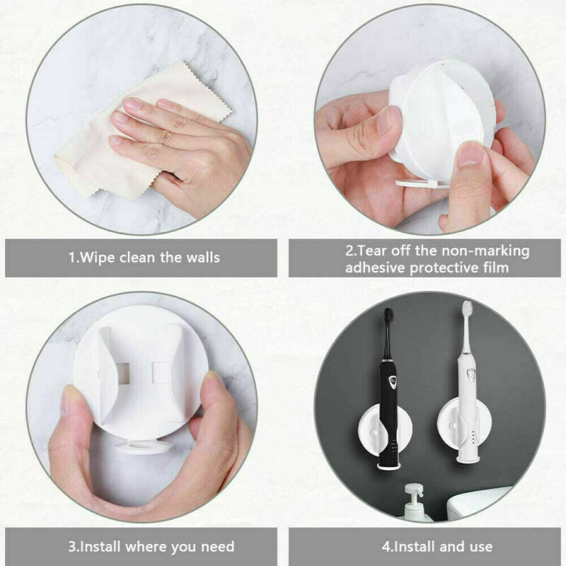 Wall Mounted Electric Toothbrush Stand Release Gravity Auto Lock Holder Base New
